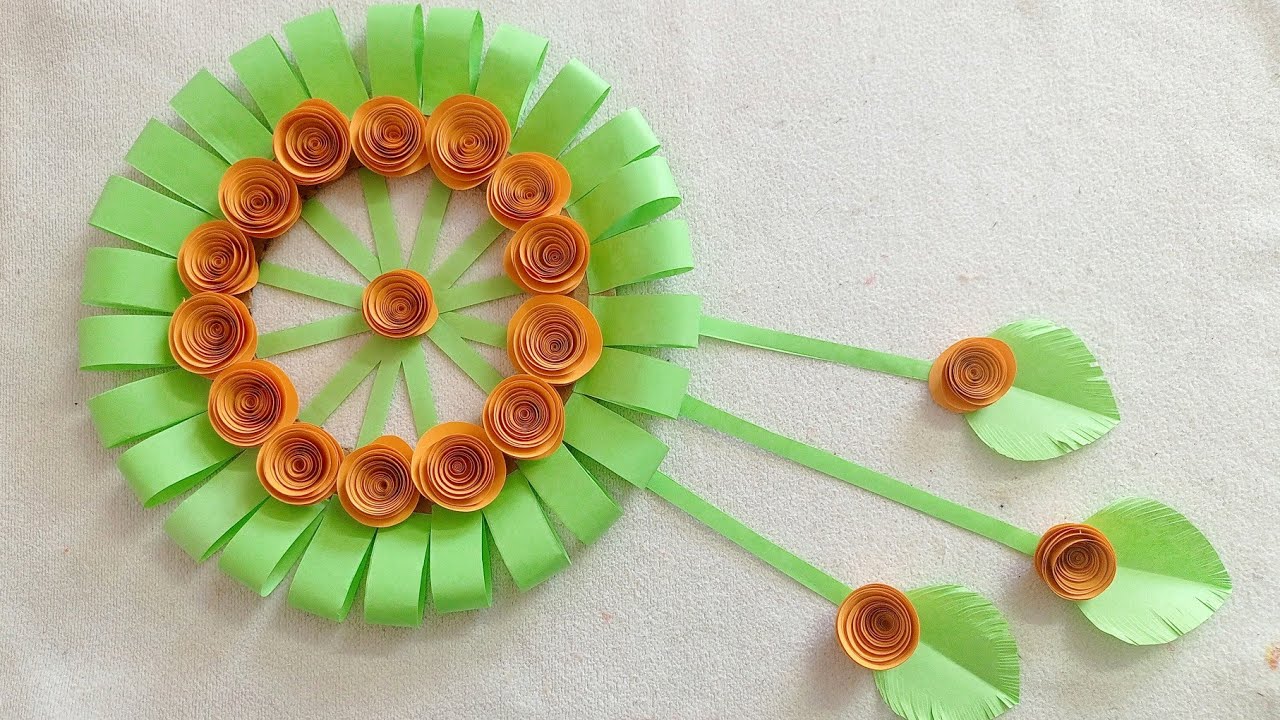 PAPER WALL DECOR🔥 SIMPLE AND EASY WALL HANGING FROM PAPER HADA