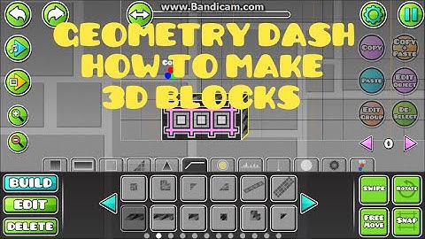 Geometry Dash How to make 3D blocks tutorial UPDATE