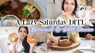 A Lazy Saturday DITL VLog  Brunch & Fall Decor  MissLizHeart