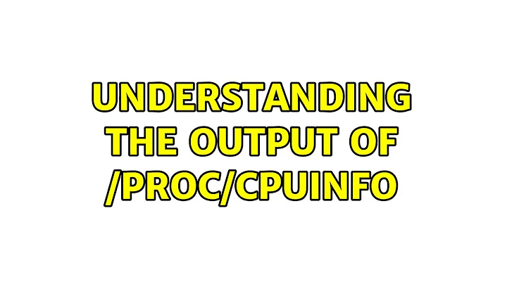 Understanding the output of /proc/cpuinfo