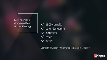 The Automatic Migration  configuration from Axigen WebAdmin