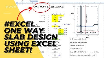 One Way Slab Design using Excel Sheet