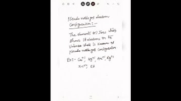 Pseudo Noble gas Electron Configuration #chemistry