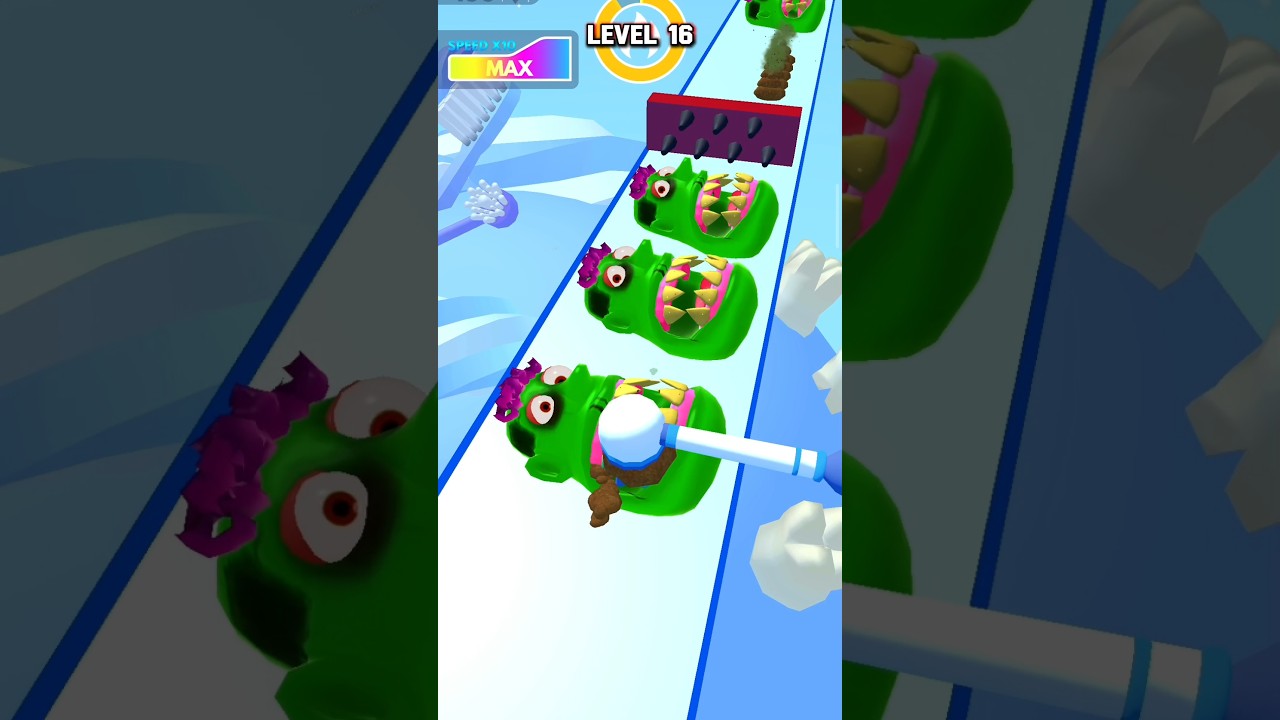 &ldquo;Satisfying Monster Tooth Clean! 🔥🦷&rdquo; #teethrunner #gamingshorts