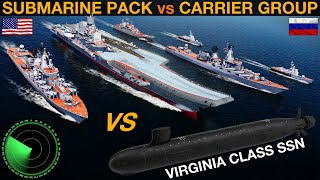 3 x US Virginia Class Submarines vs Russian Carrier Group (PvP Naval Battle 122) | DCS screenshot 4