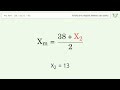 Find the midpoint between two points p1 (38,-3) and p2 (13,-49): Step-by-Step Video Solution
