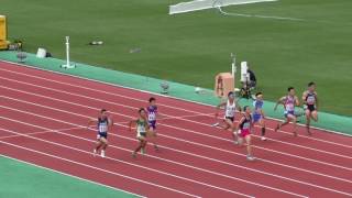 2017 山形インターハイ陸上 男子 100m 準決勝3組