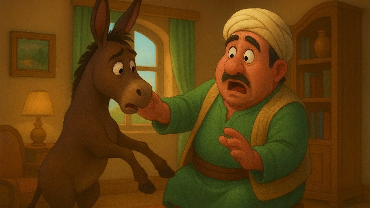 An Ass, a Dog and their Master