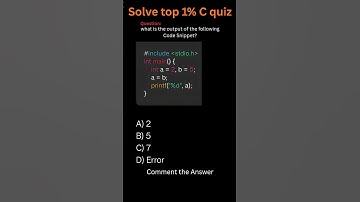⚡Test your C skills!! #cprogramming #codingquiz #cquiz #learnc #programmer