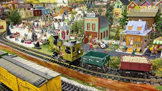 Beautiful Model Railroad G Scale Gauge Train Layou At Day And At Night - Garden Railroad 4K Uhd