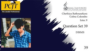 Question Set 39 | Database Management System | Java Institute