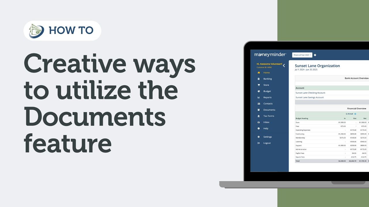 Creative Ways to Utilize the Documents feature | MoneyMinder - YouTube