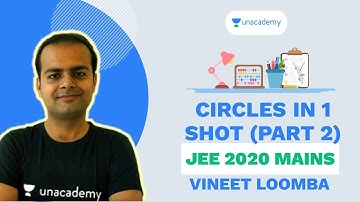 Circles in 1 Shot Part 2 | JEE 2020 Mains | Vineet Loomba | Unacademy Accelerate