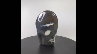 Vidéo: Agate polie, forme libre, pièce unique, 388 g