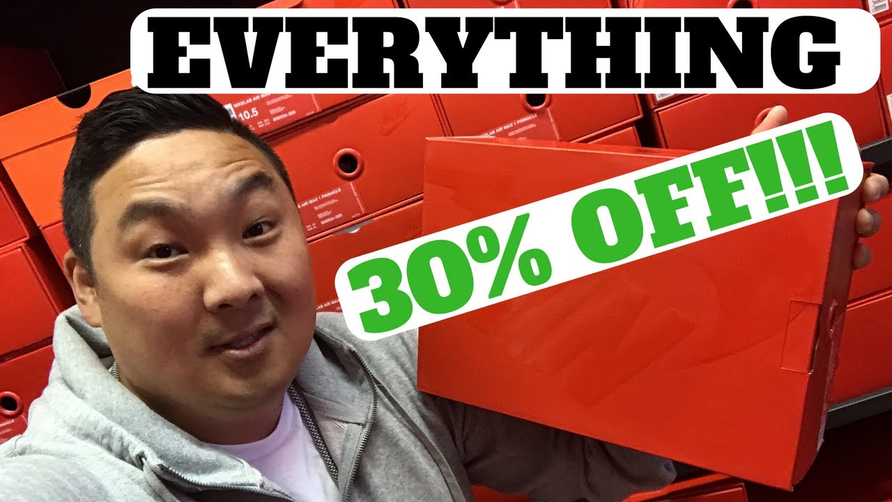 NIKE OUTLET DEALS: 30% OFF ENTIRE STORE!! - YouTube