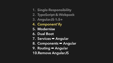 EP 6.1 - AngularJS Migration / Step 4 - Componentify / Directives To Components
