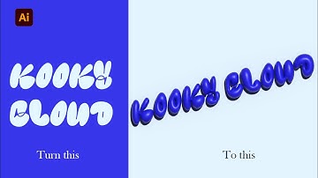 How To Create 3D Inflate Bubble Text In Illustrator | 2D To 3D