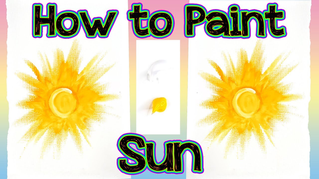 HOW TO FINGER PAINT THE SUN Easiest Finger Painting EVER! YouTube