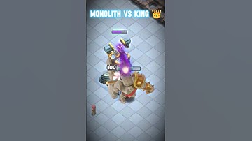 Max Level Monolith vs Max Level Barbarian King – Who Survives the Clash?! #coc #shortsfeed #viral