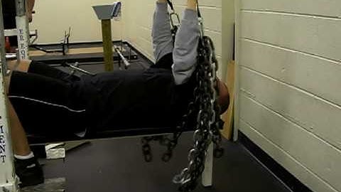 Lying Triceps Extensions with chains