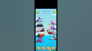 BIRD SORT PUZZLE, LEVEL - 134 #shorts #lovely #games