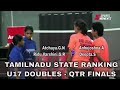 Doubles qtr finals  atchayariduvarshini vs anbujoshnadeepta  tn state ranking u17 badminton