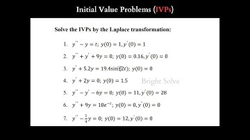 Solving Initial Value Problems (IVPs) Using Laplace Transforms - Handwritten Notes | Bright Solve