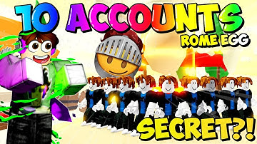 Used 10 Accounts To Hatch Rome Egg! Secret Pet? - Clicker Simulator (Roblox)