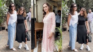 Shazahn Padamsee, Kritika Kamra and Karishma tanna Spotted At Outside Cafe In Bandra😍♥️🔥