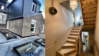 DIY LOFT CONVERSION STAIRCASE + EXTENSION SKYLIGHTS - London Renovation Project