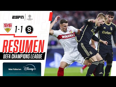 EL DUELO DE ROJOS TERMINÓ EN EMPATE EN LA #CHAMPIONSxESPN | Stuttgart 1-1 Sparta Praga | RESUMEN