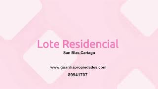 Precio Negociable, lote residencial en venta en San Blas, El Carmen, Cartago, Costa Rica, #810