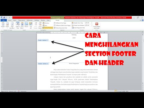 Video: Cara Membuang Header Dan Footer