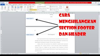 How to Delete Section Footer and Header in Microsoft Word | #MicrosoftWord