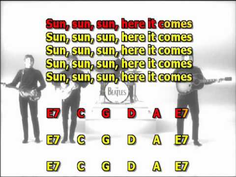 Here comes the sun Beatles no lead guitar instrumental lyrics chords