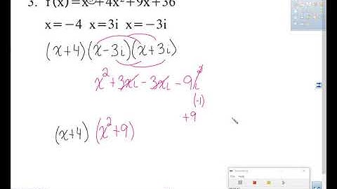2.5 The Fundamental Theorem of Algebra (Part 1 #