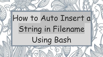 How to Auto Insert a String in Filename Using Bash