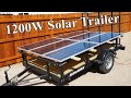 Flatbed Trailer w/ 1200W Solar Array to test All-in-one Solar Systems and Air Conditioner