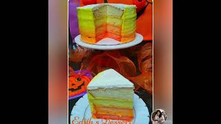 ORANGE OMBRÉ CAKE 🍰 #orangeombrecake #recipe