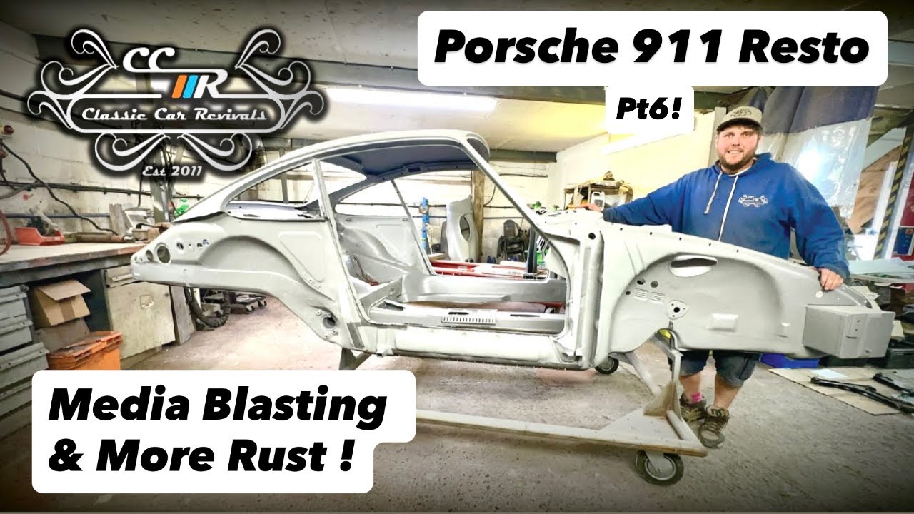 Porsche 911 Restoration Pt 6!!! The Shell Gets Media Blasted and ...