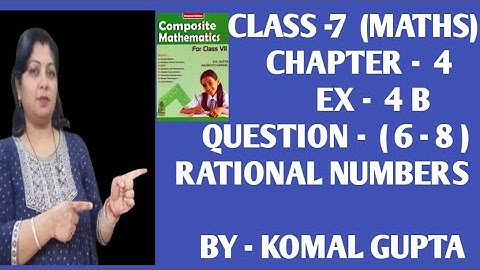 Ex- 4B Q. (6-8) class7th SChand new learning composite mathematics self practice