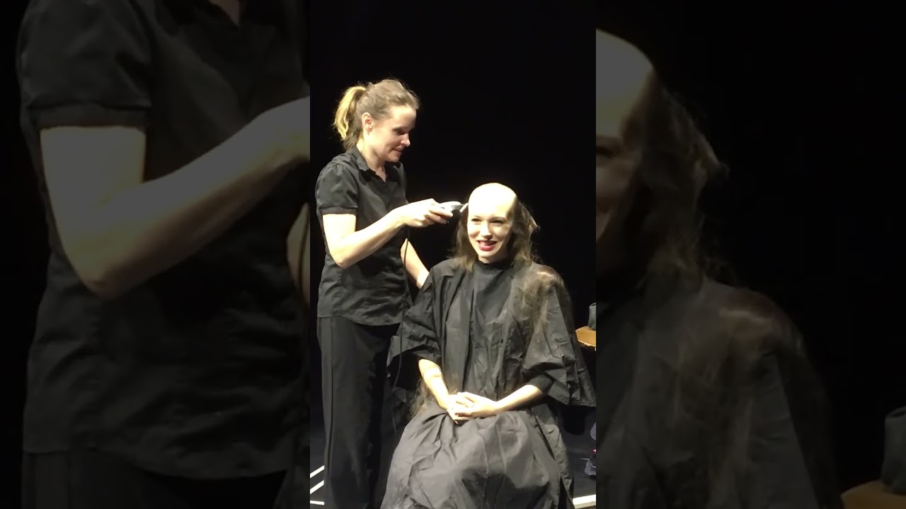 SHOCKING: Costume designer goes bald right down the middle