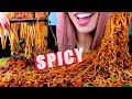 ASMR FIRE NOODLES SPICY ENOKI MUSHROOM | Eating Sounds 먹방