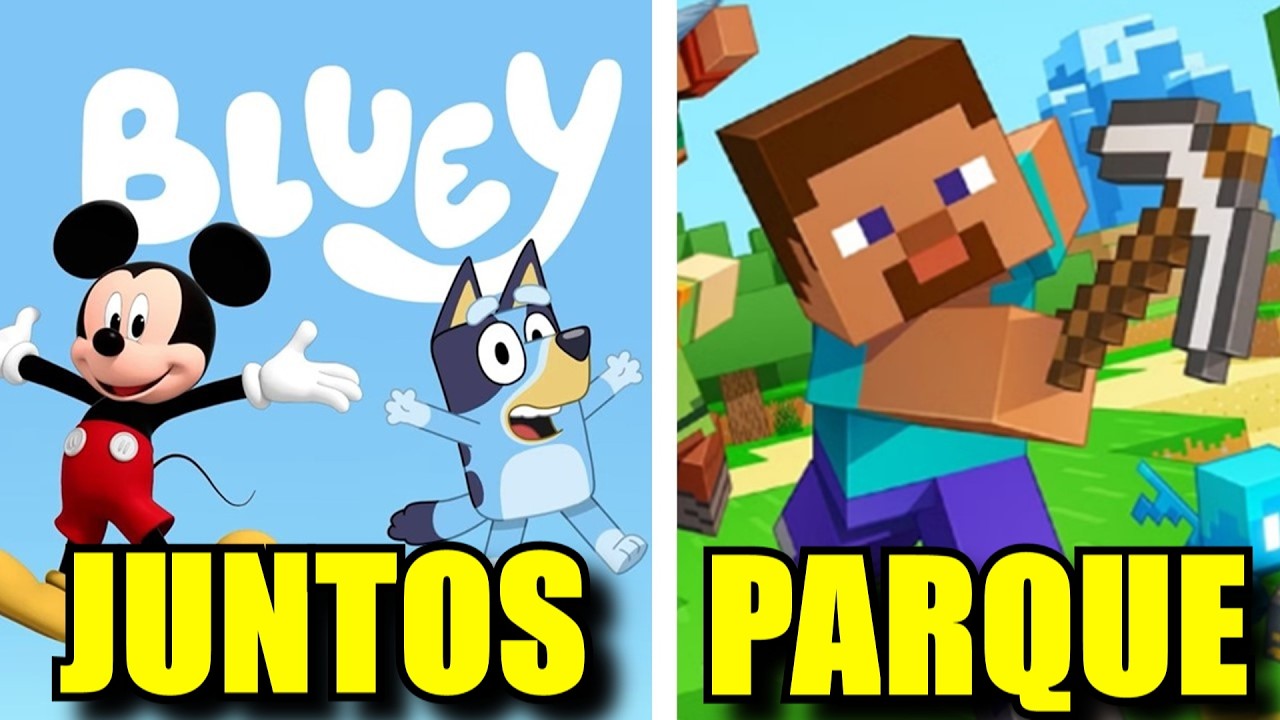 MICKEY MOUSE Y BLUEY JUNTOS, MINECRAFT PARQUE TEMÁTICO, TONY CHOPPER LEGO