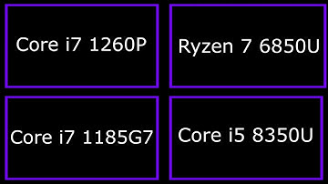 Benchmark Comparison: i7 1260p, i7 1185G7, Ryzen 7 6850u, i5 8350u