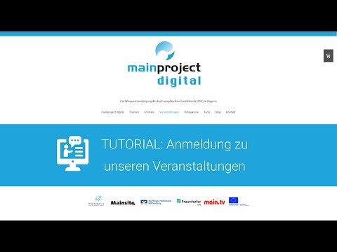 Tutorial: Anmeldung zu unseren Veranstaltungen | mainproject digital