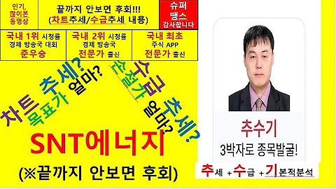 SNT에너지(100840) 추수기(추수) 전문가 종목 분석