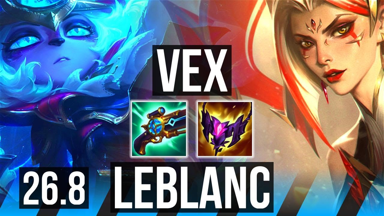 Watch Vex obliterate LeBlanc in Master elo! 
Highlights: Perfect KDA: 10/0/3. 
Learn what runes to use, what items to build, understand how to lane, teamfight, and outplay your opponents as #Vex. 
/// #LeagueOfLegends high elo replay 
 
Thank you for watching! 
Did you learn something new? Share it in the comments! 
If you liked this video, please leave a thumbs up, if you disliked it, be sure to give me feedback in the comments. I appreciate your support! 
 
~~~| DOMISUMREPLAY |~~~ 
High elo replays for every role and champion. Improve your gameplay. Many uploads per day. 
 
~~~| WATCH MORE |~~~ 
Vex channel: https://www.youtube.com/channel/UCMdM6I7IvIs8pyiG1NHM6EA?sub_confirmation=1 
 
More replays of: 
- Vex vs LeBlanc: https://www.youtube.com/playlist?list=PLhb19RCm6ywVtmaSOGgYMtqYyK-FuBJtn 
- Vex MID: https://www.youtube.com/playlist?list=PLhb19RCm6ywW_BbjyMe26QwmqfN94Wx3C 
 
~~~| MATCH INFO |~~~ 
GAME TYPE: Ranked Solo/Duo 5v5 
REGION: EUW 
AVERAGE RANK: Master 
SEASON: Season 2026 
PATCH: 26.8 
 
~~~| SPECTATED PLAYER |~~~ 
CHAMPION: Vex 
RANK: Master 
RIOT ID: GOLEM 2 HASHISH # 1312 
OP.GG: https://op.gg/summoners/euw/GOLEM+2+HASHISH-1312 
RUNES: DOMINATION - Electrocute, Taste Of Blood, Grisly Mementos, Ultimate Hunter; SORCERY - Manaflow Band, Transcendence (Attack Speed + Adaptive Force + Health Scaling) 
 
~~~| OPPONENT |~~~ 
CHAMPION: LeBlanc 
SKIN: Risen Legend LeBlanc (Mythclimber) 
RANK: Master 
RUNES: DOMINATION - Electrocute, Taste Of Blood, Deep Ward, Ultimate Hunter; SORCERY - Axiom Arcanist, Transcendence (Attack Speed + Adaptive Force + Health Scaling) 
 
I am not one of the summoners playing in the matches uploaded to this channel, so I am unfortunately unable to answer questions about decisions made by the summoners in the game. 
 
played at 2026-04-20 19|06|35 (CEST); rec on wd-luchs at 2026-04-22 07|42|20 (CEST); mtdt at 2026-04-22 08|08|43 (CEST); EUW-7827256008-MID-BLUE