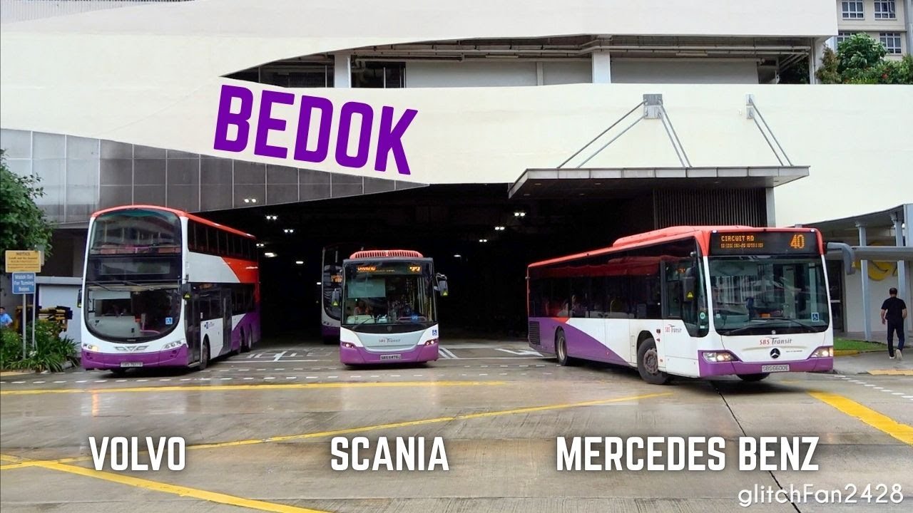 Buses at Bedok Bus Interchange, Singapore 2024