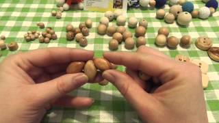 Урок 3. Деревянные бусины, можжевеловые бусины. Wood beads.(, 2015-01-14T09:32:48.000Z)